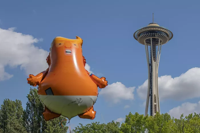 Slog AM: 70,000 Seattleites Told Trump to Lick Rust, Tukwila PD Teargassed Anti-ICE Protesters, No One Came to Trump's Birthday Party